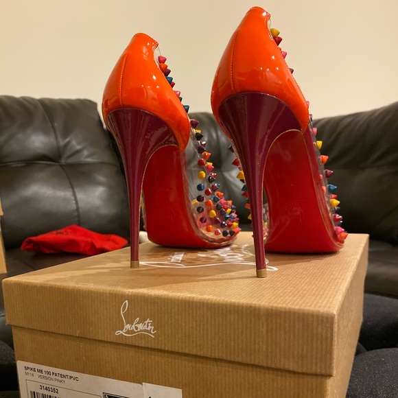 BRAND NEW Christian Louboutin Spike Me 100 Patent - Picture 3 of 5